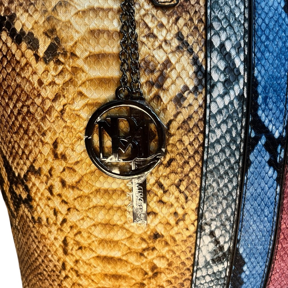 Badgley Mischka Studio Vegan Leather Python Tote … - image 2